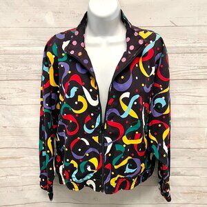 Vintage Michelle Palmer Confetti Print Cotton Jacket
